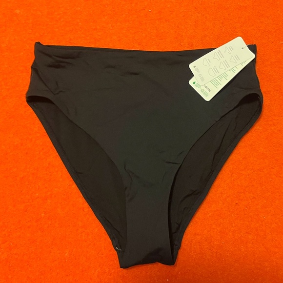 Black high rise bikini swimsuit bottom NWT - Picture 3 of 11